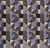Ткань фланель 240 см геометрия коричневый набивная для постельного белья