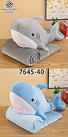 Іграшка подушка з пледом розмір 120 на 160 см Дельфін (від 3 шт.)