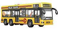 Детская машинка Городской Автобус с эффектами инерционный Желтый
