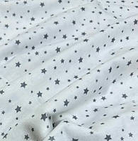 Ткань фланель начос набивная 240 см серые звездочки для постельного белья