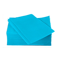 Салфетки трехслойные водонепроницаемые, Санорма, размер 33х41 см, цвет: блакитний, 50 шт/уп