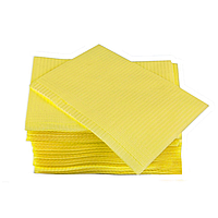 Салфетки трехслойные водонепроницаемые, Санорма, размер 33х41 см, цвет: желтый, 50 шт/уп