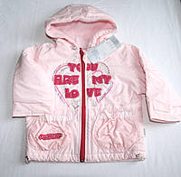 Курточка демісезонна на флісі рожева, JANMAR, Польща,  80, 92