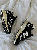 Мужские кроссовки New Balance 9060 Black/White (черно-белые) демисезонные спортивные стильные кроссы NB051 НБ