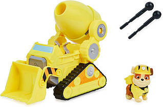 Щенячий патруль бетонозмішувач і фігурка Кремеза Paw Patrol Rubble's Deluxe Movie Transforming Toy Car
