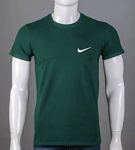 Футболка чоловіча Nike вишивка 2451м (Уп.4шт M-XXL), Темно-зелений