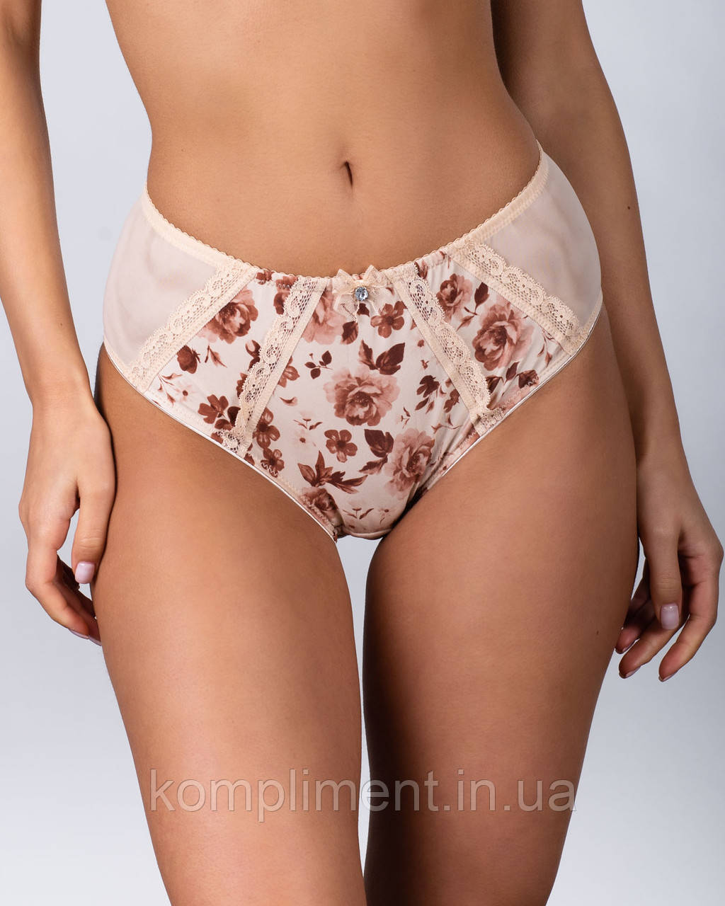 Труси жіночі з мереживом Lanny Moda 51346 бежевий