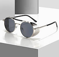 Круглі металеві сонцезахисні окуляри зі стійкою до бокового вітру