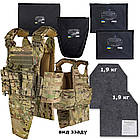 Комплект плитоноска 2ARMOR FULL з плитами 2 клас + баліст. захист паху та попереку 1 клас Cordura 1000D MultiCam, фото 2