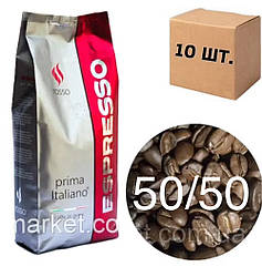 Ящик кави в зернах 10кг (10упак) Prima Italiano Rossa Espresso (50% арабіки, 50% робуста) для кавомашин