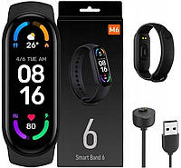 Часы смарт фитнес браслет M6 Band Smart Watch Bluetooth 4.2 Умные часы смарт браслет часы трекер MTV