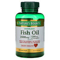 Рыбий жир Nature's Bounty (Fish Oil) 2400 мг 90 мягких таблеток