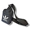 Чоловіча чорна сумка барсетка Adidas через плече Адідас месенджер, фото 2
