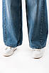 Джинси жіночі прямі широкі з асиметричними швами сині D-685 (2000000123455), фото 4