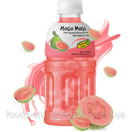 Негазований напій з кокосовим желе Могу / Mogu Mogu Guava nata de coco 320 мл