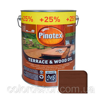 Деревозащитное масло PINOTEX TERRACE & WOOD OIL (Террасное масло Тик) 5 л - фото 1 - id-p2097181462