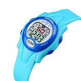 Спортивний цифровий дитячий водонепроникний (50м) годинник Skmei 1478LTBU Light-Blue, фото 3