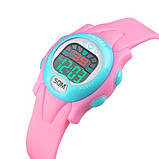 Спортивний цифровий дитячий водонепроникний (50м) годинник Skmei 1478PK Light-Pink, фото 3