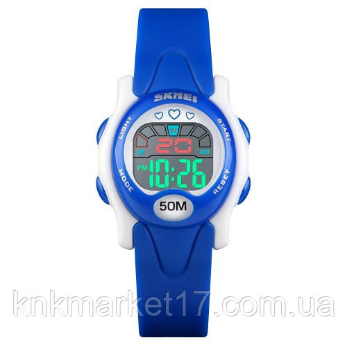 Спортивний цифровий дитячий водонепроникний (50м) годинник Skmei 1478DKBU Dark Blue, фото 1
