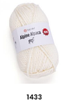 Нитки пряжа для в"язання напіввовна з альпакою ALPINE ALPACA Альпіне Альпака YarnYart ЯрнАрт №  1433 - молоко