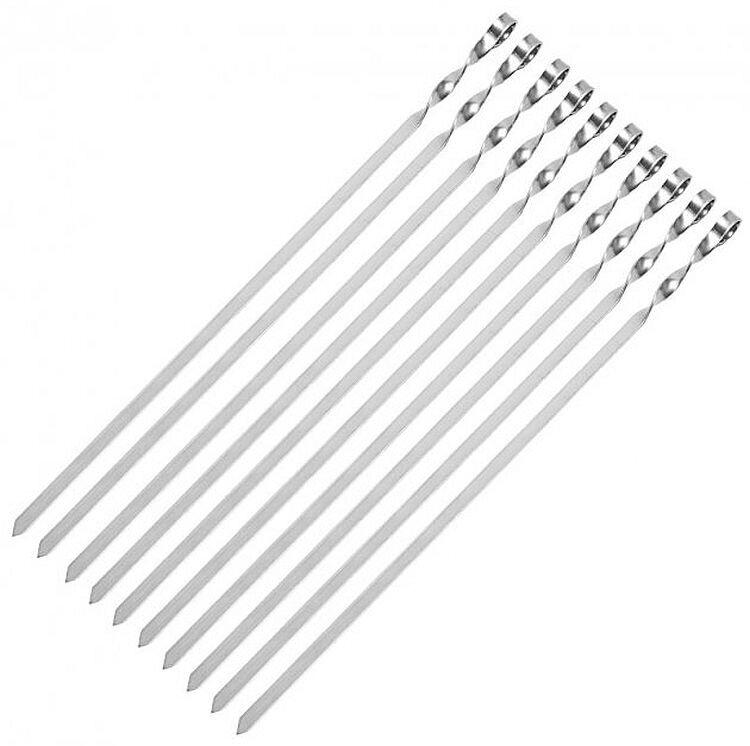 Набір плоских шампурів 10 штук, фото 1