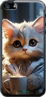 Чехол на iPhone SE White cat "5646u-214-10746"