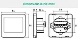 Інтелектуальний термостат 16А.Wi-Fi. Black,тепла підлога, розумний будинок, фото 4
