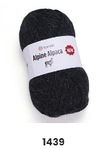 Нитки пряжа для в"язання напіввовна з альпакою ALPINE ALPACA Альпіне Альпака YarnYart ЯрнАрт №  1439 - чорний