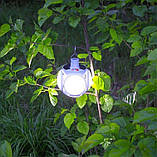 Акумуляторна кемпінгова лампа світильник Solar emergency charging lamp 2029, фото 5