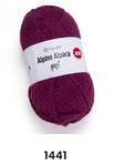Нитки пряжа для в"язання напіввовна з альпакою ALPINE ALPACA Альпіне Альпака YarnYart ЯрнАрт №  1441 - буряк