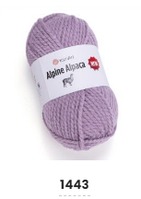 Нитки пряжа для в"язання напіввовна з альпакою ALPINE ALPACA Альпіне Альпака YarnYart ЯрнАрт №  1443 - бузок
