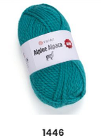 Нитки пряжа для вязания полушерсть с альпакой ALPINE ALPACA Альпине Альпака YarnYart ЯрнАрт № 1446 - бирюза