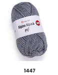 Нитки пряжа для в"язання напіввовна з альпакою ALPINE ALPACA Альпіне Альпака YarnYart ЯрнАрт №  1447 - сірий м.