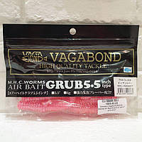 Силикон Vagabond M. H. C. Worms Air Bait Grub 5.5" (col. 017 pink silver)