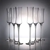Набор бокалов для шампанского и игристого вина с узкой талией 6шт
