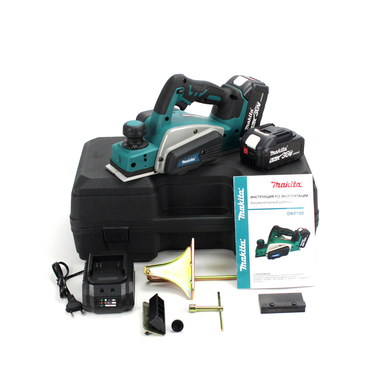 Акумуляторний рубанок Makita DKP180 (36V, 5AH). Рубанок по дереву Макіта