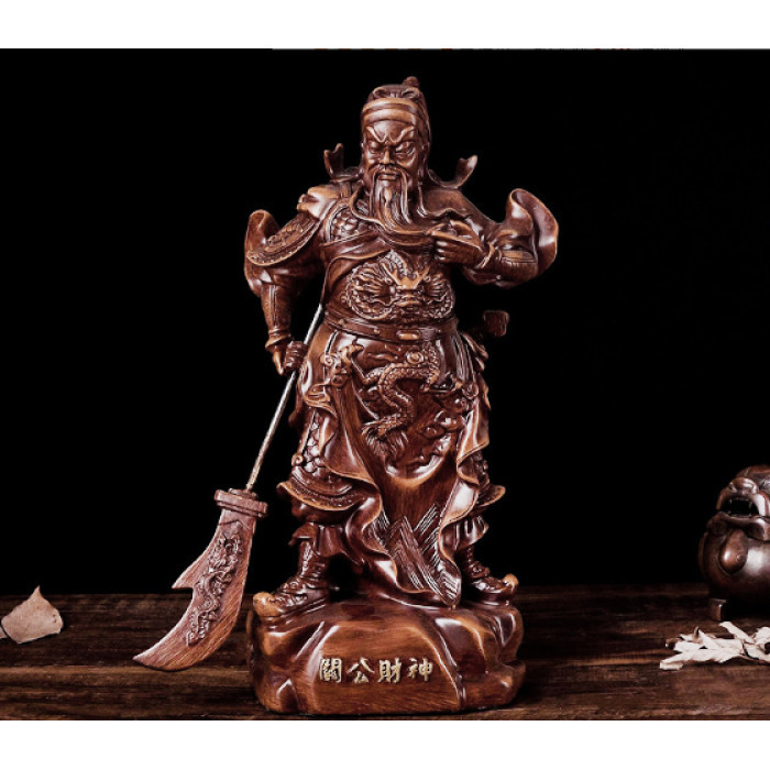 Статуетка сувенір інтер'єрна Гуань Гун з алебардою (h-37 см), статуетка декор на стіл