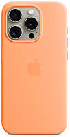 Чехол Apple iPhone 15 Pro Max Silicone Case with MagSafe - Orange Sorbet