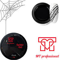 Spider gel Black гель паутинка МТ professional, 5ml для дизайна ногтей