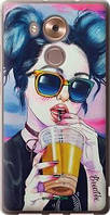 Чехол на Huawei Mate 8 Арт-девушка в очках "3994u-269-10746"