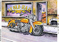 Схема для вышивания бисером - Желтый мотоцикл - Желтый мотоцикл
