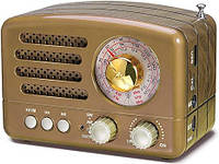 Ретро радіо PRUNUS J-160 підтримка картки TF/Aux/USB MP3-плеєр (золото)
