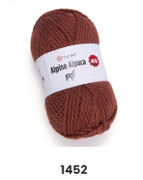 Нитки пряжа для вязания полушерсть с альпакой ALPINE ALPACA Альпине Альпака YarnYart ЯрнАрт № 1452 - ириска