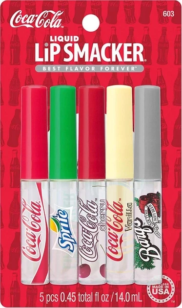 Набір блискіток для губ Lip Smacker Coca-Cola Liquid Lip Gloss Party Pack 5 шт