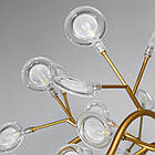 Сучасна люстра Світлячок у стилі модерн з золотим каркасом та лампочками в комплекті D-997-54C GD, фото 4