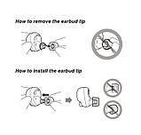 Оригінальні амбушури Sony EP-NI1000 Sony WF 1000XM5 WF 1000XM4 Розмір S маленькі із сіточкою по центру Сірі, фото 5