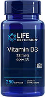 Life Extension Vitamin D3 / Вітамін Д3 25 мкг (1000 МО) 250 м'яких капсул