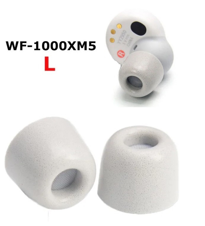 Оригінальні амбушури Sony EP-NI1000 L Sony WF 1000XM5 WF 1000XM4 Розмір L великі із сіточкою по центру Сірі, фото 1