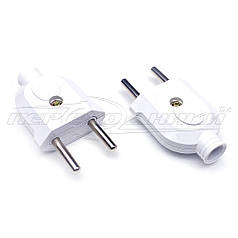 Виделка електрична плоска 10A EU, пряма (тип 2)