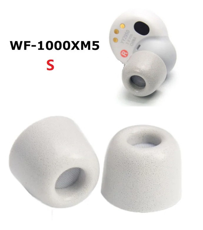 Оригінальні амбушури Sony EP-NI1000 Sony WF 1000XM5 WF 1000XM4 Розмір S маленькі із сіточкою по центру Сірі, фото 1